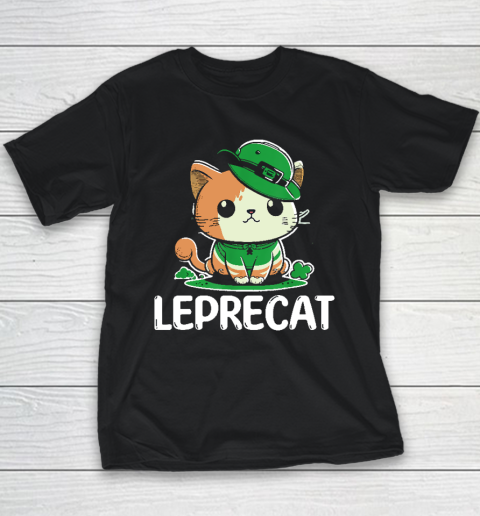 St Patricks Day Parade Leprecat Funny Irish Cat Youth T-Shirt
