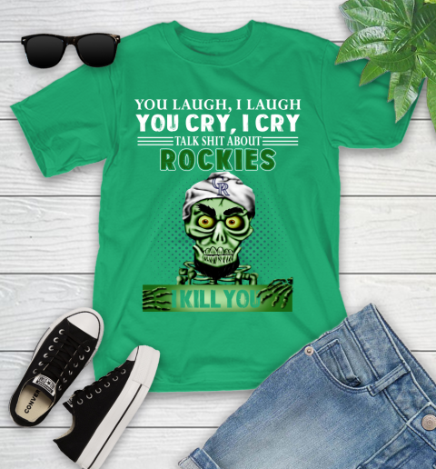 MLB Talk Shit About Colorado Rockies I Kill You Achmed The Dead Terrorist Jeffrey Dunham Youth T-Shirt 8
