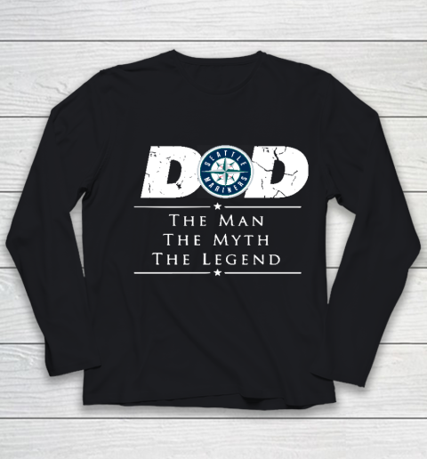 Seattle Mariners MLB Baseball Dad The Man The Myth The Legend Youth Long Sleeve