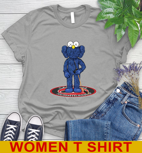 NHL Hockey Carolina Hurricanes Kaws Bff Blue Figure Shirt Women's T-Shirt 11