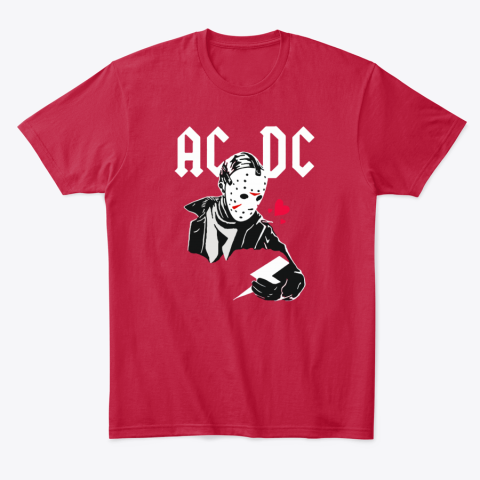blmm acdc jason voorhee friday the 13th classic t shirt 2 front red