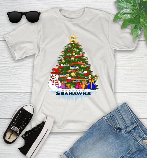 Seattle Seahawks Merry Christmas NFL Football Sports Youth T-Shirt 12
