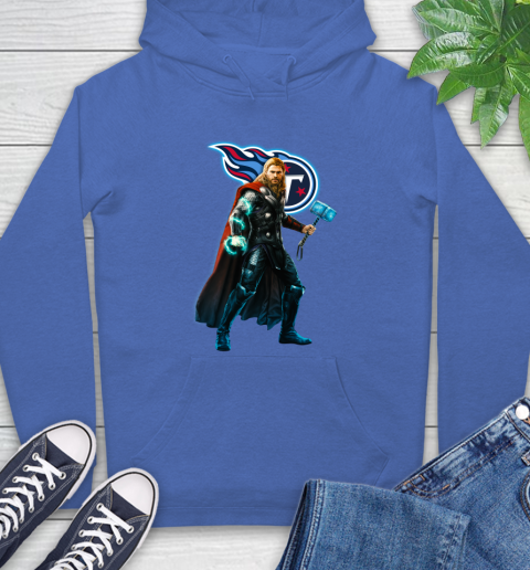 NFL Thor Avengers Endgame Football Tennessee Titans Hoodie - Image 10