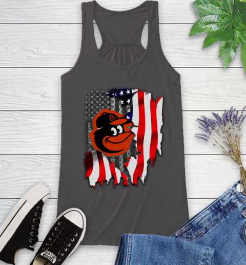 Baltimore Orioles MLB Baseball American Flag Racerback Tank 11