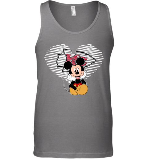 NFL Kansas City Chiefs The Heart Mickey Mouse Disney Football T Shirt kEjIUxxYN7z unisex tank 17 95 151514 front graphite heather