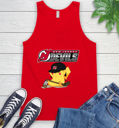 NHL Pikachu Hockey Sports New Jersey Devils Tank Top 6