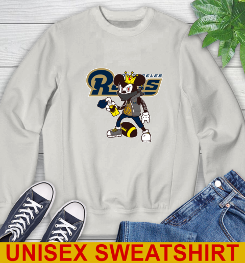 Los Angeles Rams NFL Football Mickey Peace Sign Sports Sweatshirt 12