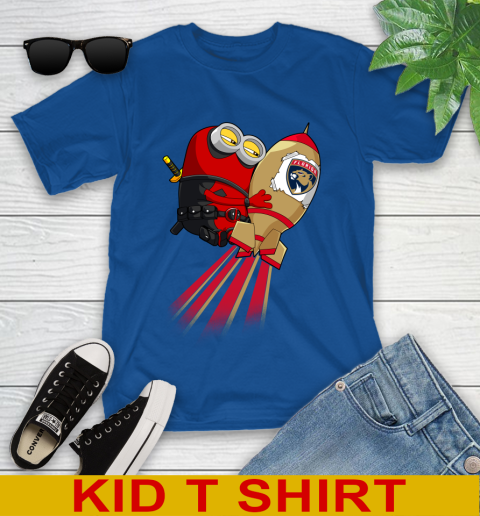 NHL Hockey Florida Panthers Deadpool Minion Marvel Shirt Youth T-Shirt 10