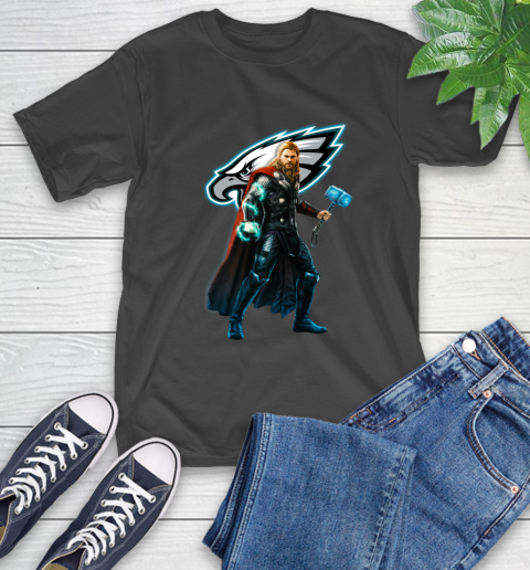 NFL Thor Avengers Endgame Football Philadelphia Eagles T-Shirt 2