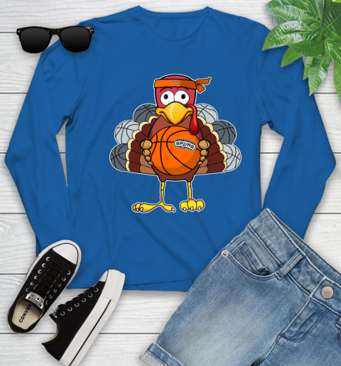 San Antonio Spurs Turkey thanksgiving day Youth Long Sleeve 9