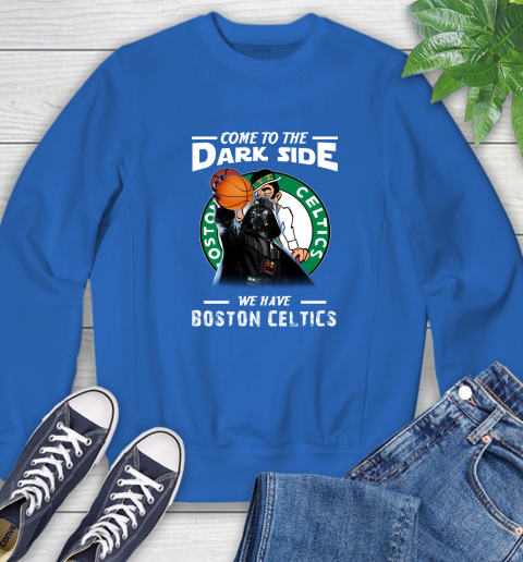 NBA Come To The Dark Side We Have Boston Celtics Star Wars Darth Vader Basketball Sweatshirt 9