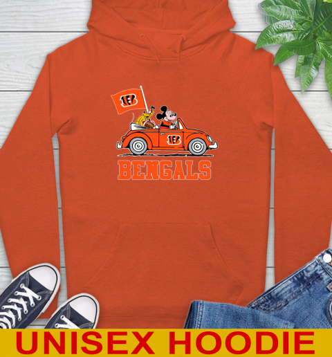 NFL Football Cincinnati Bengals Pluto Mickey Driving Disney Shirt Hoodie 5