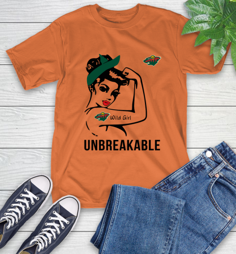 NHL Minnesota Wild Girl Unbreakable Hockey Sports T-Shirt 4 NHL Minnesota Wild Girl Unbreakable Hockey Sports T-Shirt - Image 4