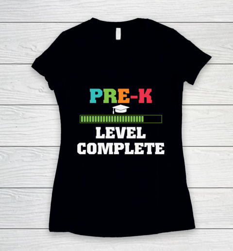 Back To School Shirt Pre K level complete Women's V-Neck T-Shirt