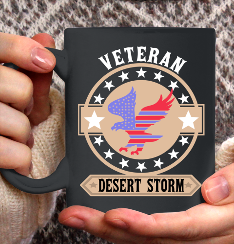 Desert Storm Veteran  American Flag  Eagle Ceramic Mug 11oz