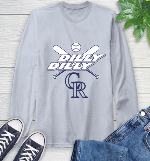 MLB Colorado Rockies Dilly Dilly Baseball Sports Long Sleeve T-Shirt 6