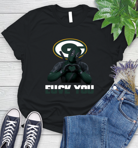 NHL Green Bay Packers Deadpool Love You Fuck You Football Sports Women's T-Shirt