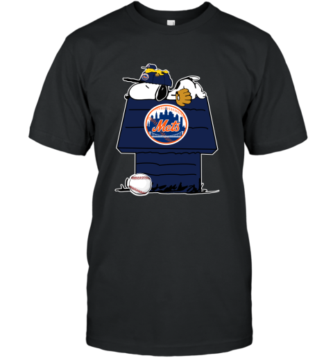 MLB New York Mets Snoopy Woodstock The Peanuts Movie Baseball T Shirt yDIuzSnwqWq classic t shirt 2 95 151514 front black