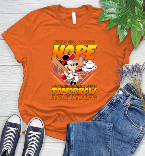 Philadelphia Phillies MLB Baseball Mickey Disney Never Lose Hope Women's T-Shirt 3