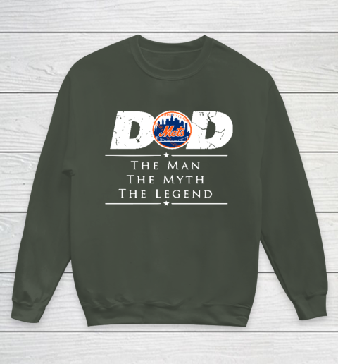 New York Mets MLB Baseball Dad The Man The Myth The Legend Youth Sweatshirt 8