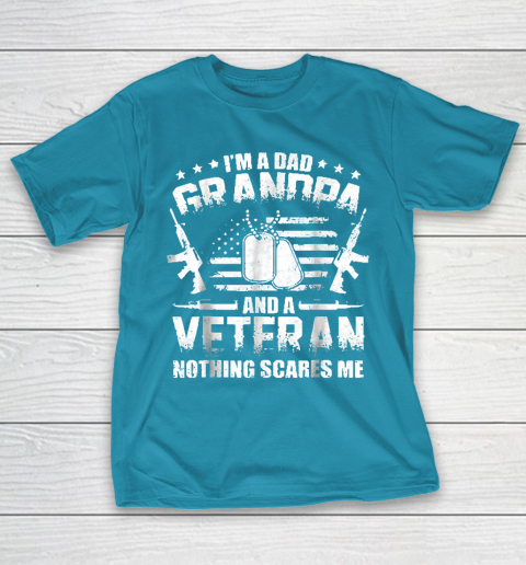 Grandpa Funny Gift Apparel  I'm A Dad Grandpa Veteran Father's Day T-Shirt 7