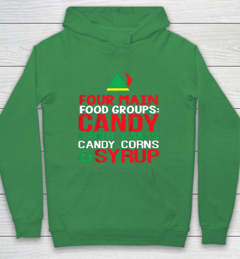 4 Main Food Groups Elf Buddy Christmas Hoodie 5