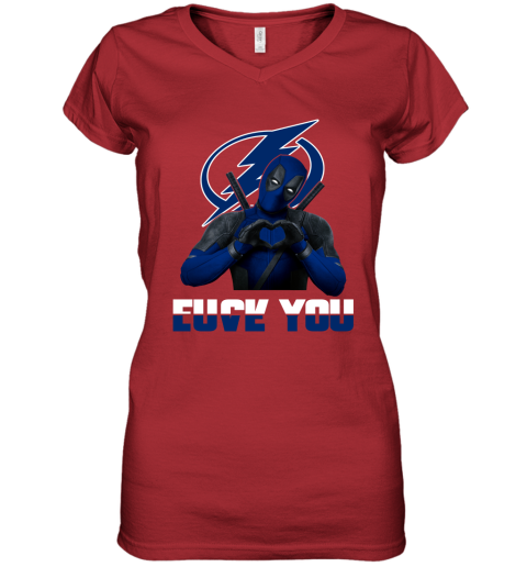 NHL Tampa Bay Lightning Deadpool Love You Fuck You Hockey Sports Long  Sleeve T-Shirt