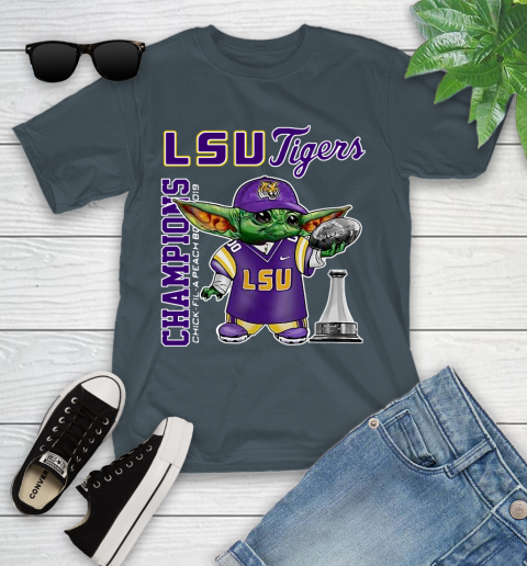 Baby Yoda LSU Tigers Champion Shirt 108