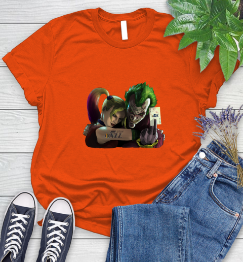 Utah Jazz NBA Basketball Joker Harley Quinn Suicide Squad Women's T-Shirt 4