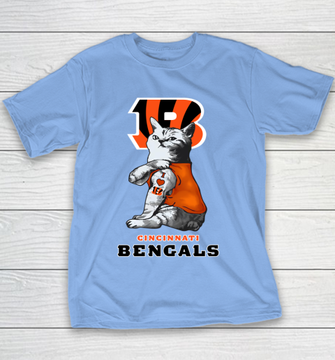 NFL Football My Cat Loves Cincinnati Bengals Youth T-Shirt 8