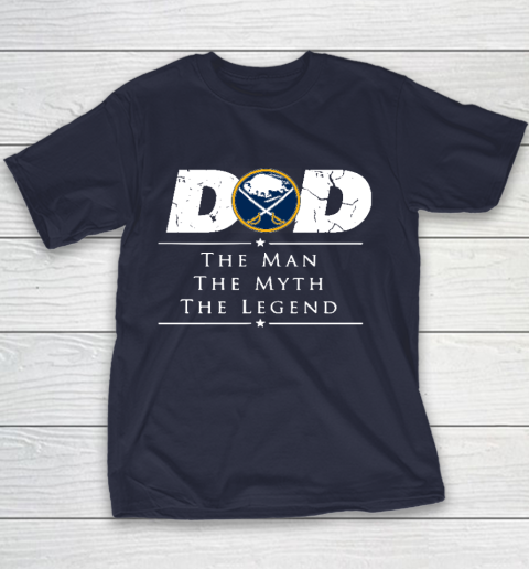 Buffalo Sabres NHL Ice Hockey Dad The Man The Myth The Legend Youth T-Shirt 2