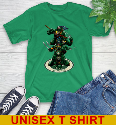 NBA Basketball Milwaukee Bucks Teenage Mutant Ninja Turtles Shirt T-Shirt 7