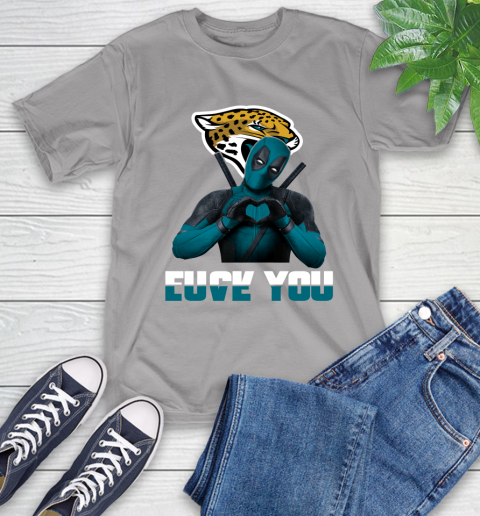 NHL Jacksonville Jaguars Deadpool Love You Fuck You Football Sports T-Shirt 6