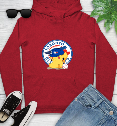 MLB Pikachu Baseball Sports Toronto Blue Jays Youth Hoodie 11