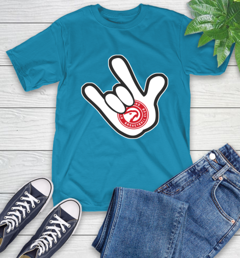 Atlanta Hawks NBA Basketball Mickey Rock Hand Disney T-Shirt 8