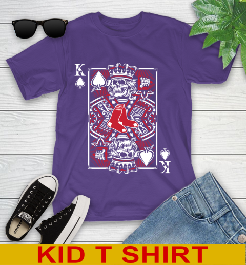 Boston Red Sox MLB Baseball The King Of Spades Death Cards Shirt Youth T-Shirt 3