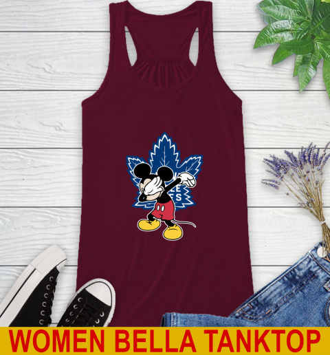 Toronto Maple Leafs NHL Hockey Dabbing Mickey Disney Sports Racerback Tank 3