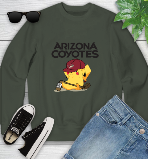 NHL Pikachu Hockey Sports Arizona Coyotes Youth Sweatshirt 10