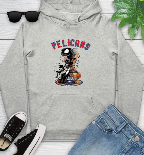 NBA New Orleans Pelicans Basketball Venom Groot Guardians Of The Galaxy Youth Hoodie