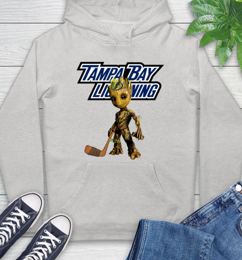 Tampa Bay Lightning NHL Hockey Groot Marvel Guardians Of The Galaxy Hoodie