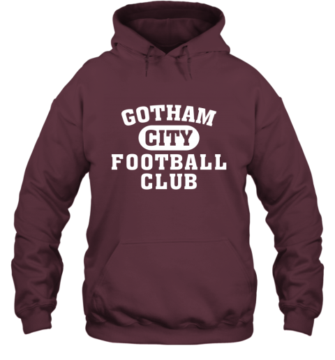 NEW YORK JETS GOTHAM CITY nudt new york jets gotham city hoodie 23 front maroon