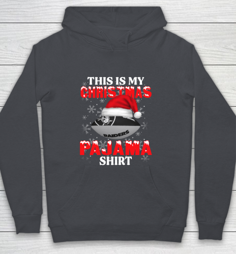 Oakland Raiders This Is My Christmas Pajama Shirt NFL Youth Hoodie 5