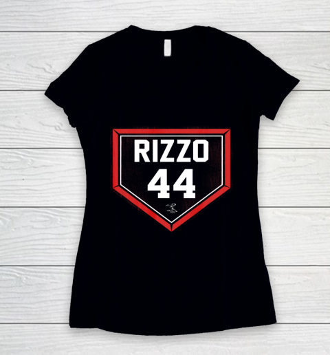 Anthony Rizzo Tshirt Home Plate Gameday Women's V-Neck T-Shirt