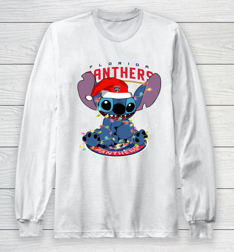 Florida Panthers NHL Hockey noel stitch Christmas Long Sleeve T-Shirt