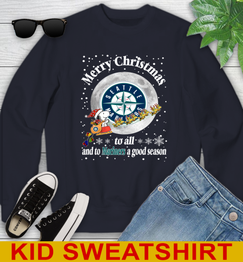 Seattle Mariners Merry Christmas To All And To Mariners A Good Season MLB Baseball Sports Youth Sweatshirt 2