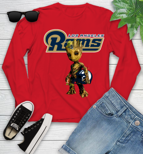 Los Angeles Rams NFL Football Groot Marvel Guardians Of The Galaxy Youth Long Sleeve 11
