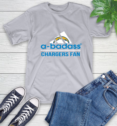NFL A Badass Los Angeles Chargers Fan Adidas Football Sports T-Shirt 6