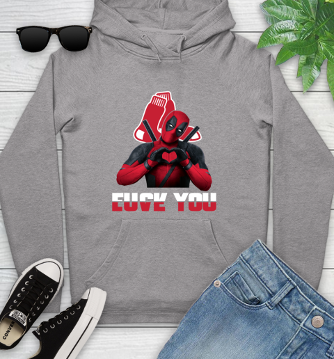 MLB Boston Red Sox Deadpool Love You Fuck You Baseball Sports Youth Hoodie 6