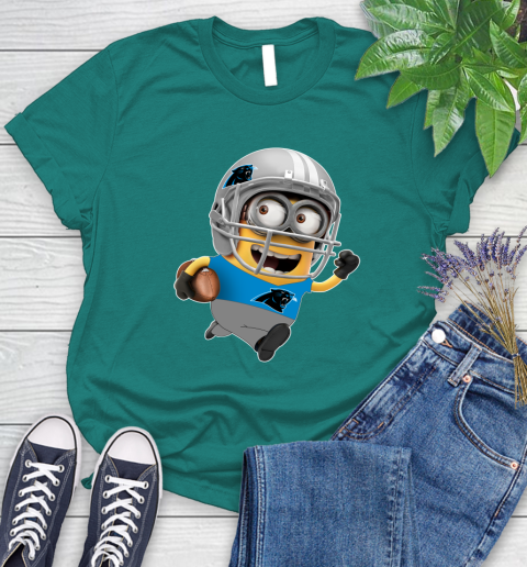 NFL Carolina Panthers Minions Disney Football Sports Women's T-Shirt 12