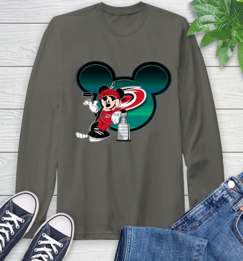 NHL Carolina Hurricanes Stanley Cup Mickey Mouse Disney Hockey T Shirt Long Sleeve T-Shirt 8
